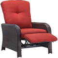 Strathmere Outdoor Reclining Arm Chair in Crimson Red